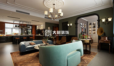 璞悦湾110平混搭风格VR效果图