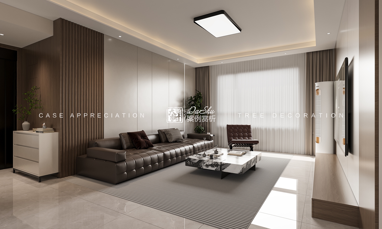 爱达盛锦80㎡极简风格效果图