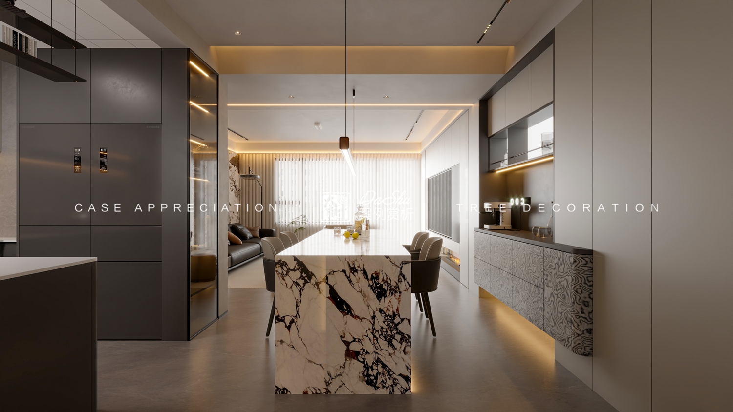 中海云麓120㎡现代风格效果图