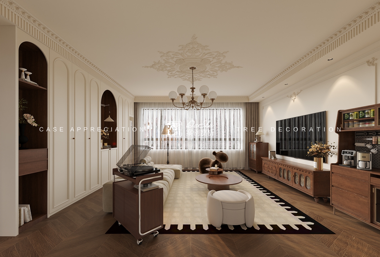 江语时代90㎡法式中古效果图