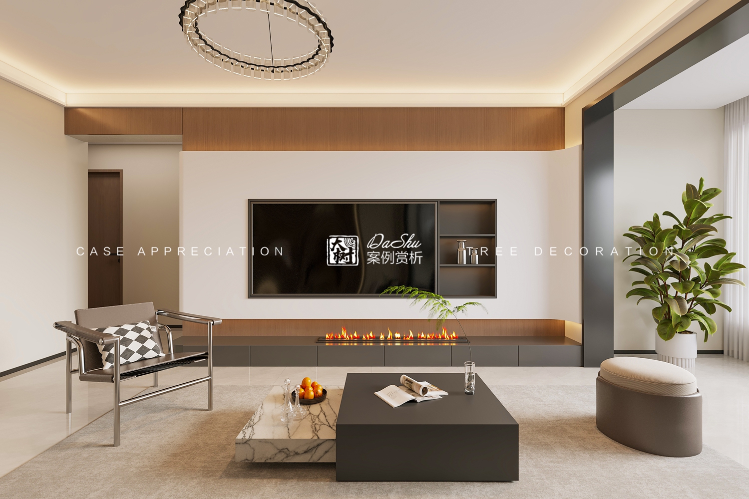 中海云麓公馆89㎡意式风格效果图