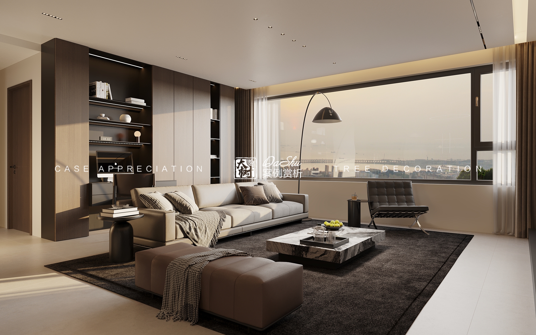 松浦观江国际136㎡意式风格效果图