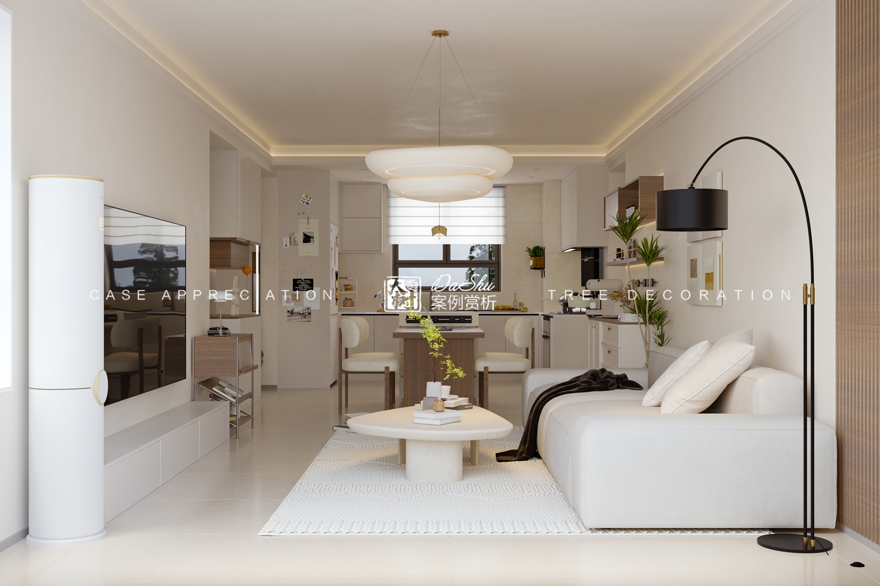 江语时代80㎡现代风格效果图