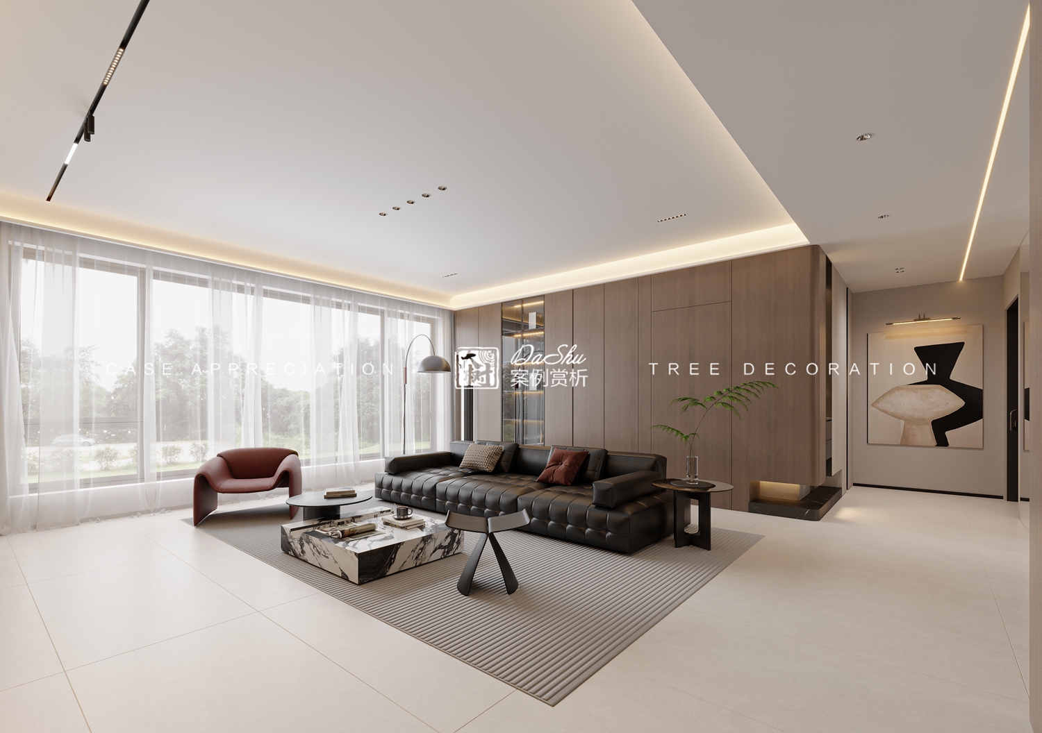 中海云麓120㎡现代风格效果图