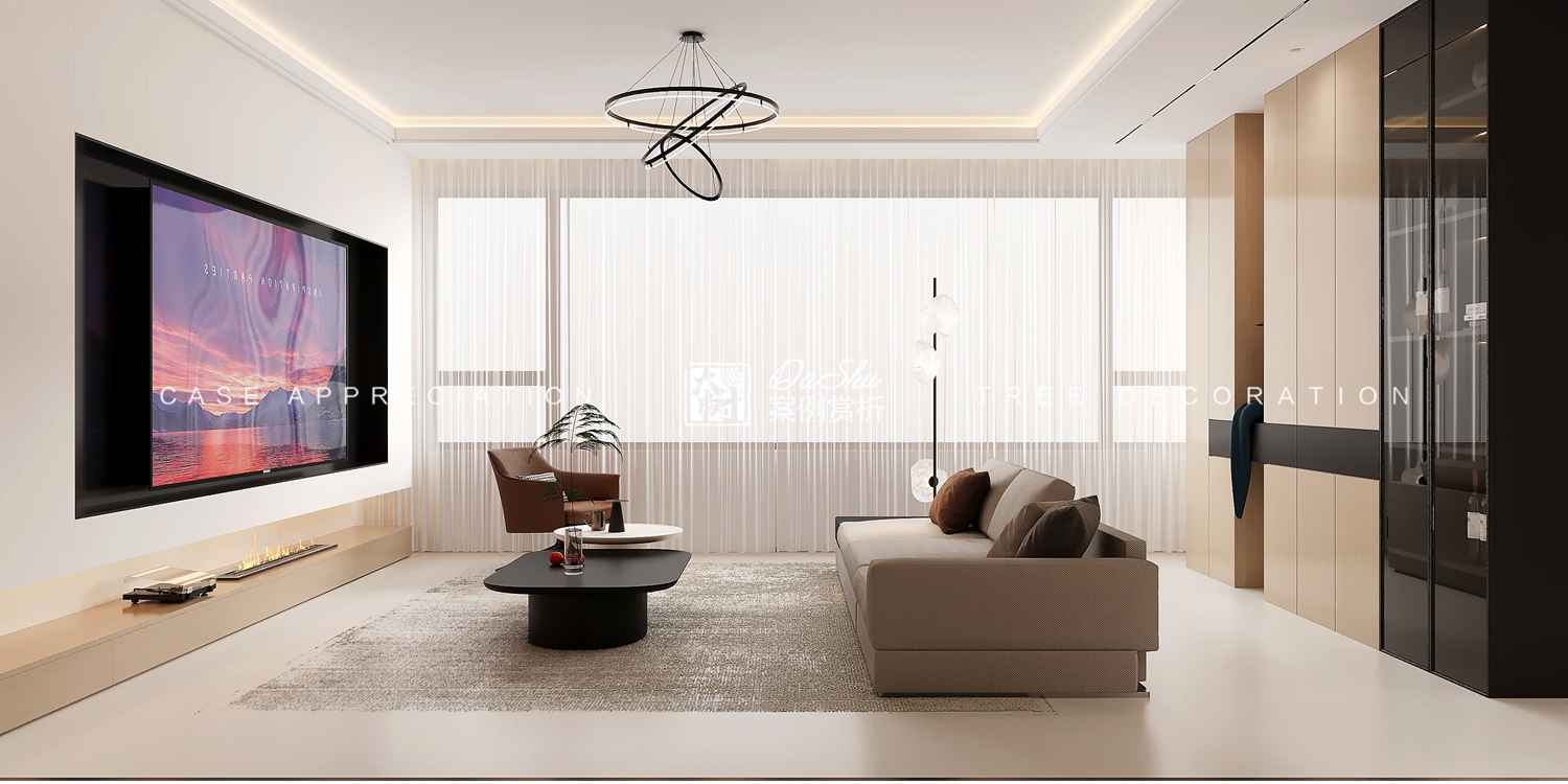 昆仑赋126㎡意式风格效果图