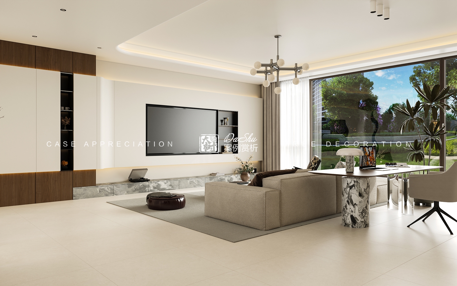 银河壹号首府90㎡现代风格效果图