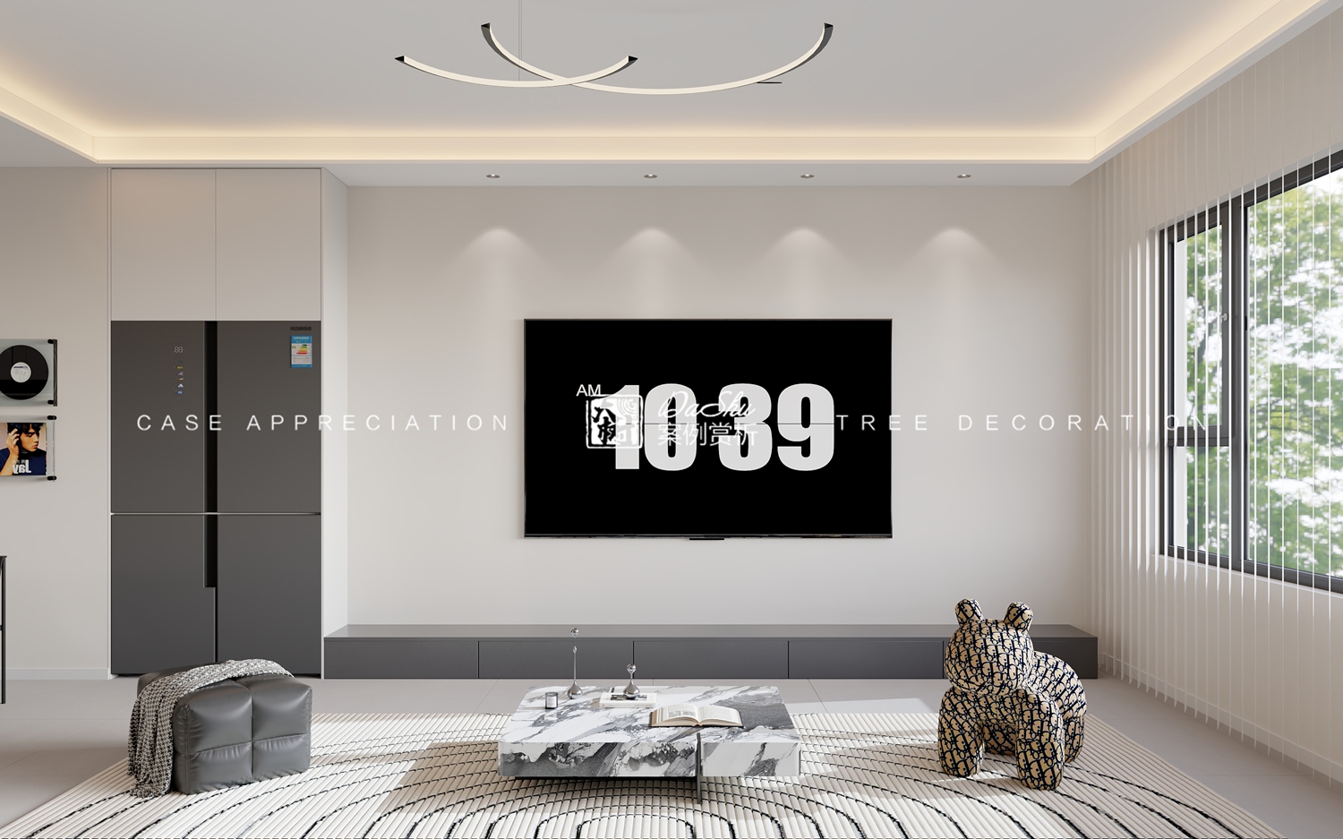 昆仑时代中心60㎡现代风格效果图