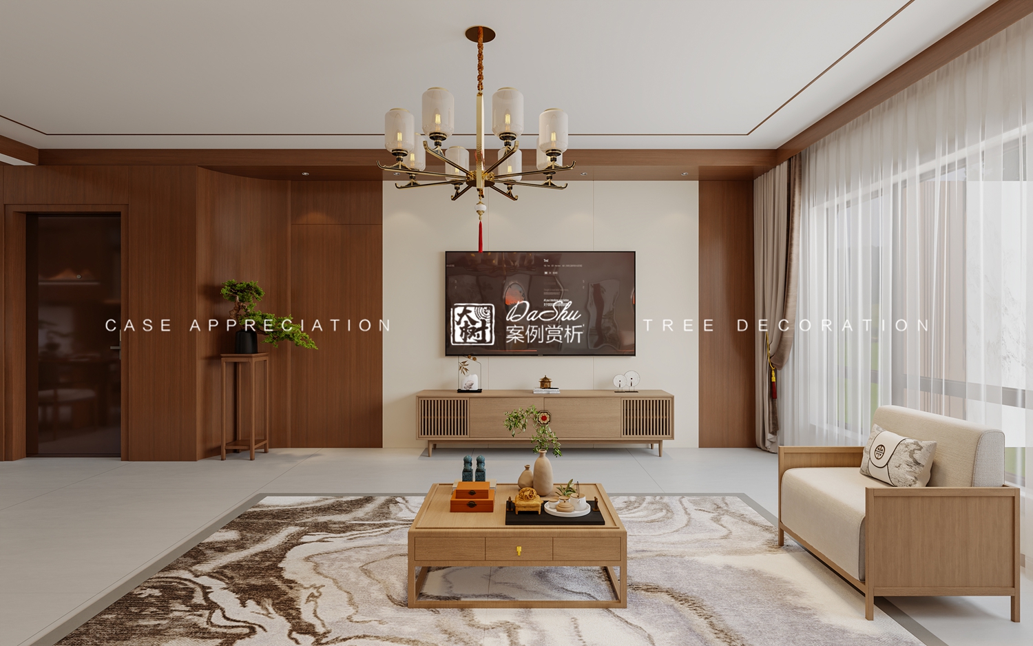 江御府103㎡现代风格效果图