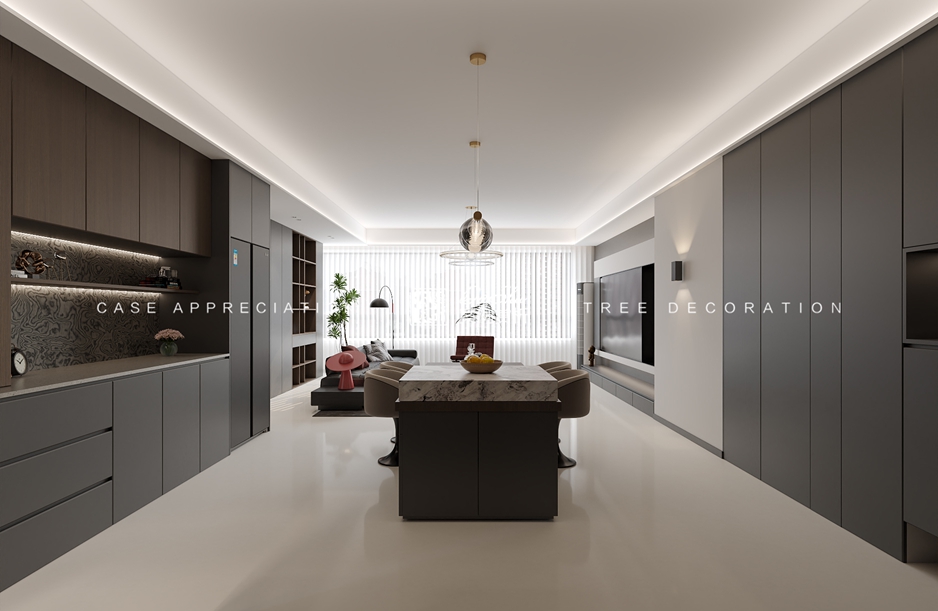 昆仑赋100㎡现代风格效果图