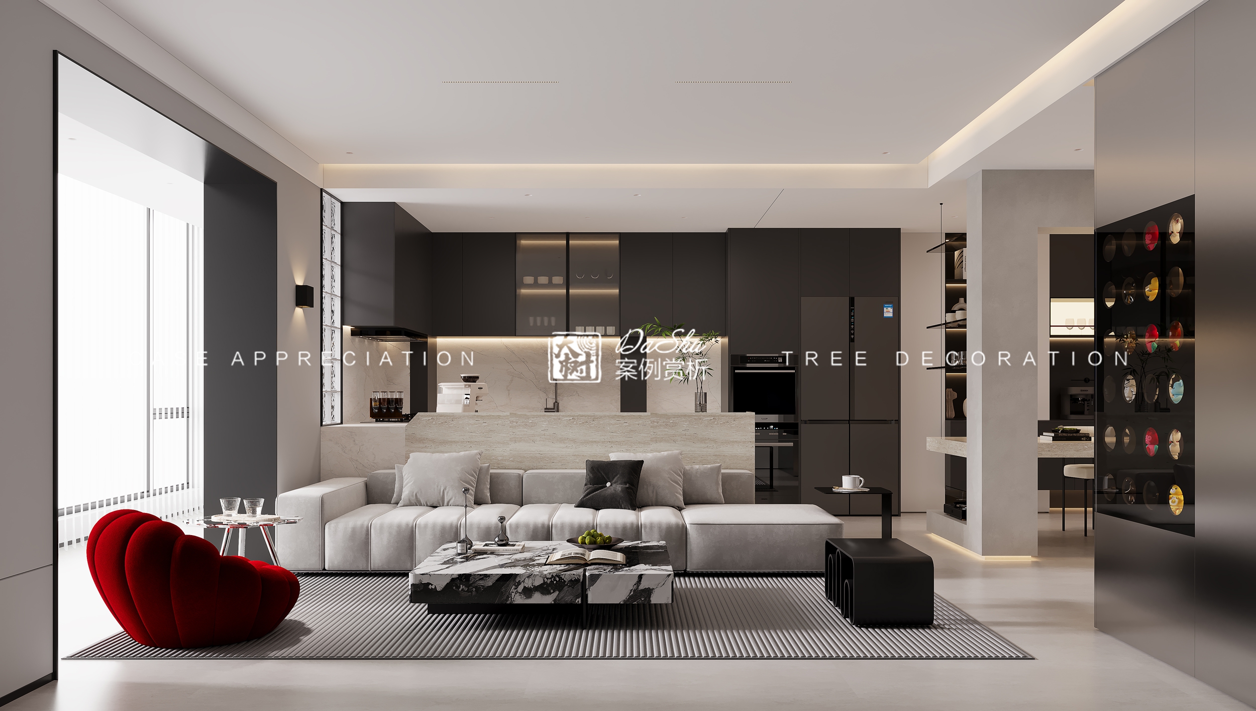 风车小镇110㎡意式风格效果图