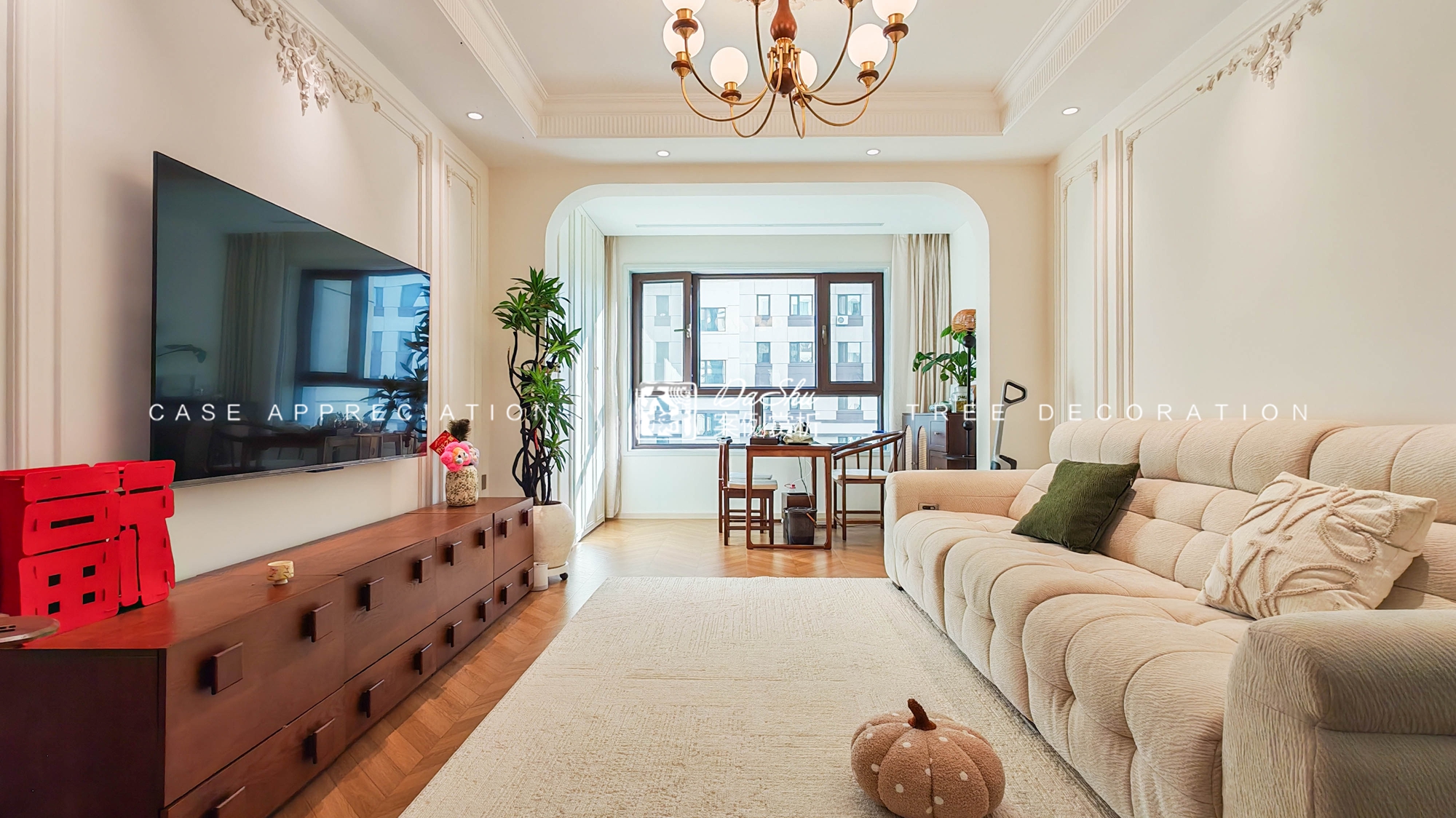 学府壹号89㎡中古风完工实景