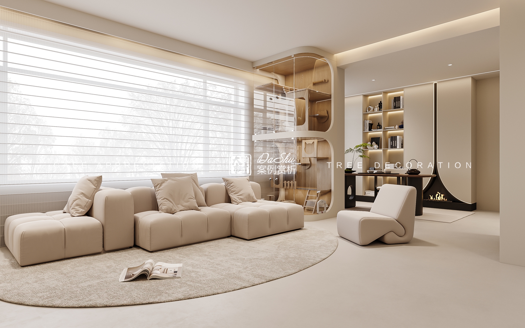 中海云麓80㎡现代风格效果图