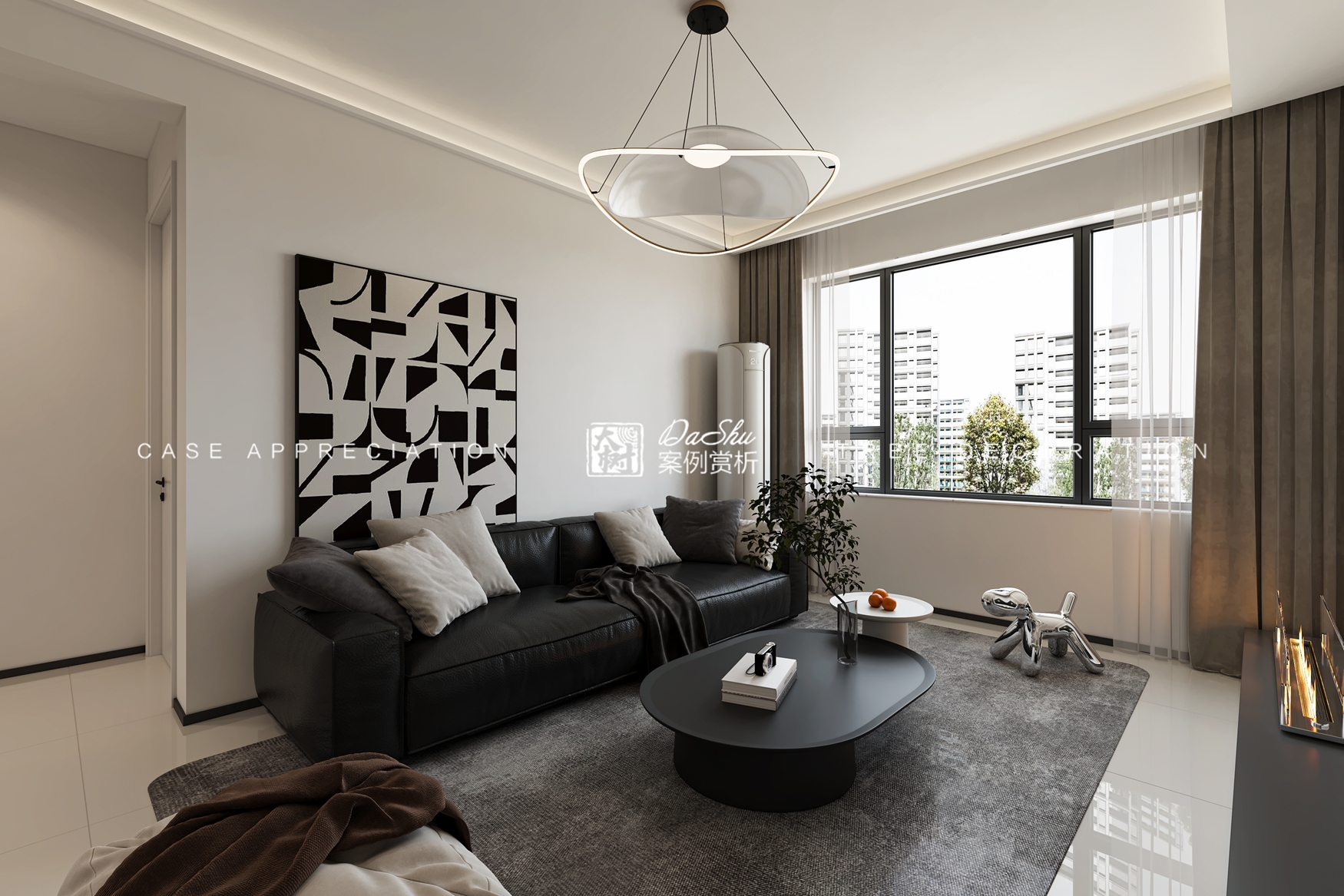 九里芳华104㎡现代风格效果图