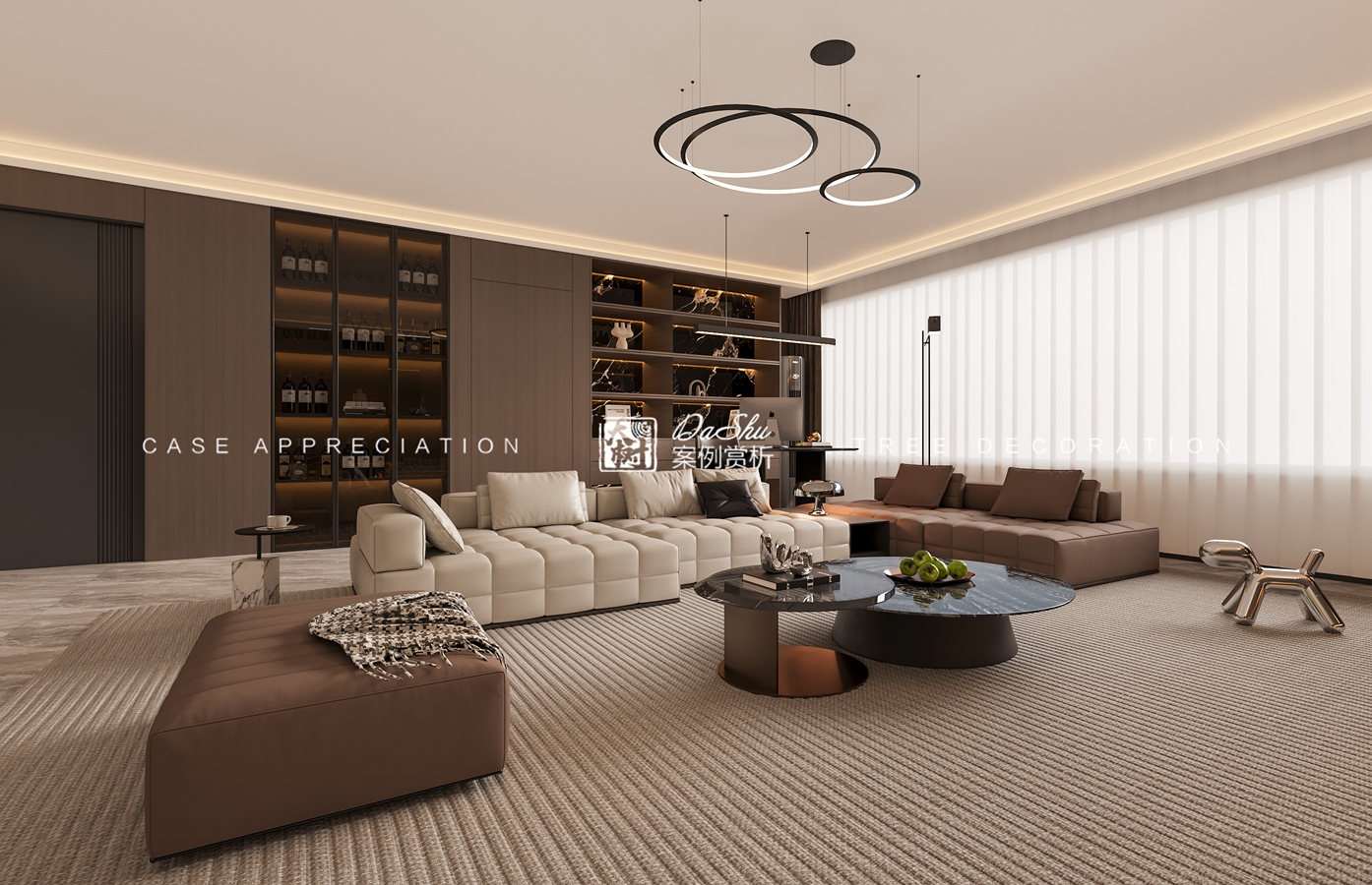 绿城诚园120㎡意式风格效果图图