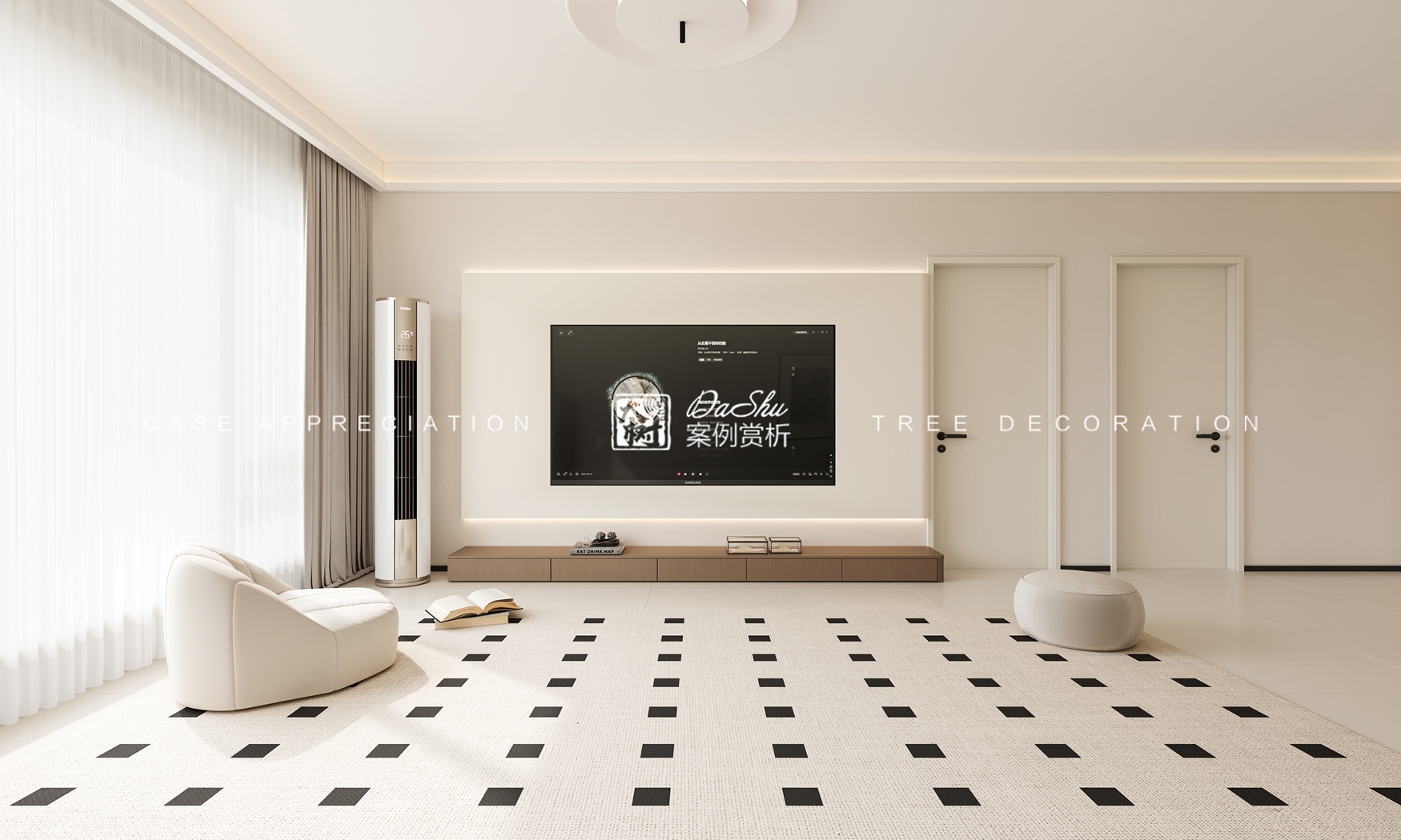 涧桥西畔90㎡现代风格效果图