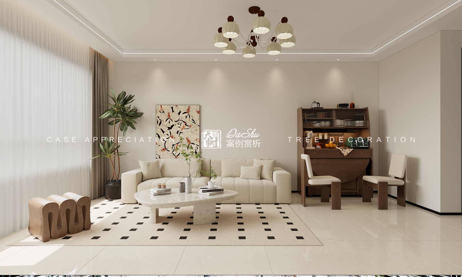 水木天成62㎡现代风格效果图