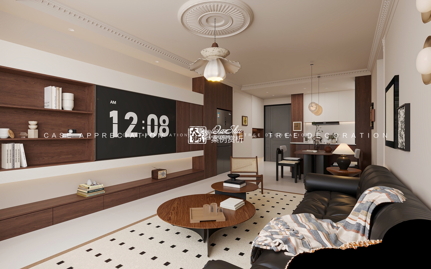 昆仑赋126㎡中古风效果图